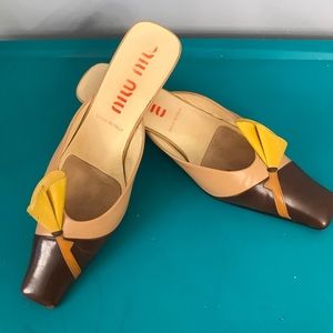 Miu Miu mules shoes flowers on the toe 36.5